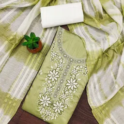 MANVAA Floral Embroidered Unstitched Dress Material-picture-46
