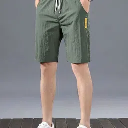 HERE&NOW Men Solid Mid-Rise Shorts-picture-44