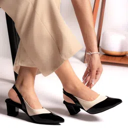 SHRIVAS BY ARCHITA MEHTA Women Leather Colourblocked Block Heel Mules-picture-14