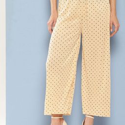 BAESD Girls Polka Dot Printed Cotton Flared Handloom Palazzos-image-50