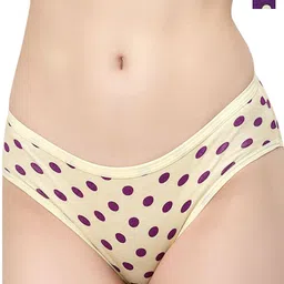 Docare Pack of 2 Printed Polka  Bikini Briefs YummyPanty-Yellow-Purple-image-98