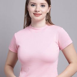 GRACIT Cotton High-Low Crop Top-image-73