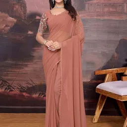 DHRUTI CREATION Polka Dot Pure Georgette Saree-picture-20