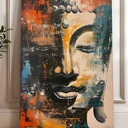 Myntra Elegant Homes Beige & Black Single Piece Canvas Religious Wall Paintings-image-87