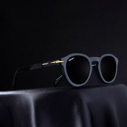 RESIST EYEWEAR Unisex Black Lens & Black Round Sunglasses with-image-59