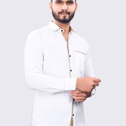 WILNERCROWN Men Classic Opaque Casual Shirt-image-84