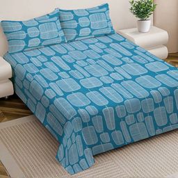 Myntra Elegant Homes 300 TC Polycotton King Bedsheet With 2 Pillow Covers-picture-26
