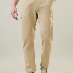 TIM PARIS Men Relaxed Fit Mid-Rise Chinos Trousers-picture-0