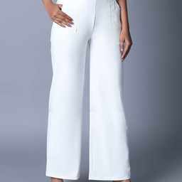 NOT SO PINK Women Relaxed High-Rise Trousers-image-55