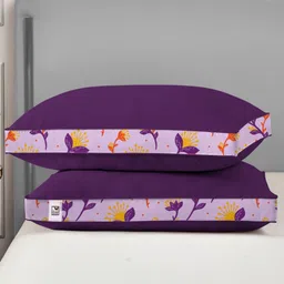 THE WOOD WHITE Magenta Set of 2 Breathable Sleep Pillow-8