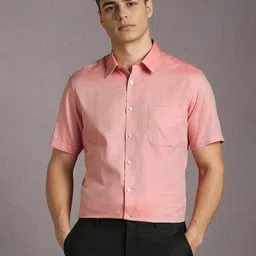 Louis Philippe Micro Ditsy Printed Spread Collar Cotton Shirt-picture-15