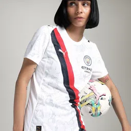 Puma Women KIDSUPER MCFC Jersey Rep Striped T-Shirt-picture-55