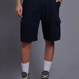 GO DEVIL Men Loose Fit High-Rise Training or Gym Cargo Shorts-image-57
