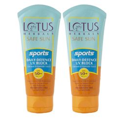 Lotus Herbals Safe Sun Set Of 2 Sports Daily Defence Sunscreen SPF50 - 80g Each-4