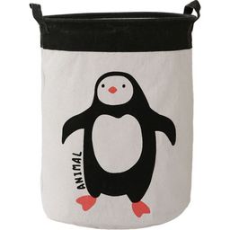 HOKIPO Kids White & Black Penguin Printed Laundry Basket For Clothes-image-54