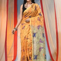 DESH BIDESH Abstract Printed Saree-image-83