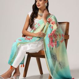 Kaizen TEXO FAB Ethnic Motifs Printed Linen Dupatta image 5