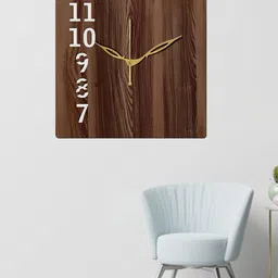 Freny Exim Brown Analogue Wood Wall Clock-31