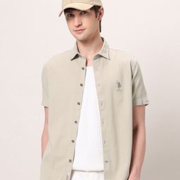 U.S. Polo Assn. Denim Co. Men Solid Pure Cotton Dobby Casual Shirt-picture-20