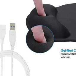 ANJO USB Keyboard-LED Mouse-Wrist Pad-3.0Hub-Gel3in1-LED-1.5m Ext. Cable-OTG C&M 2in1 Combo Set image 4