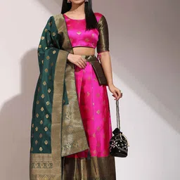 Payu Semi-Stitched Lehenga & Unstitched Blouse With Dupatta-picture-17