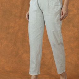 Suha Women Mid-Rise Loose Fit Cotton Trousers-picture-30