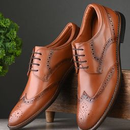 Auserio Men Leather Formal Brogues-image-29