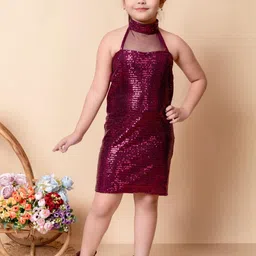 SPAMitude Girls Purple Tube Dress-picture-8
