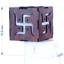Gojeeva Brown & White 2 Pcs Camphor Diffuser Glass With Switch image 4
