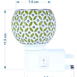 Gojeeva White & Yellow 4 Pcs Camphor Diffuser Glass With Switch image 3