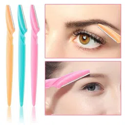 Adbeni Set of 3 Twinkle Eyebrow Razor with 1 Eyebrow Stamp 24gm - Dark Brown image 3