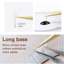 NAGARAKU Brown Automatic Flower W Shape Premade 12 Rows Eyelash Extension- Curl D- 0.07/10 image 4