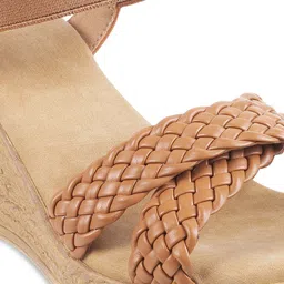 Metro Textured Open Toe Wedge Heels image 3