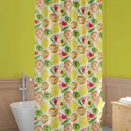 ArtzFolio Yellow & Green Printed Waterproof Shower Curtain-image-96