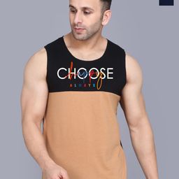 SLOWLORIS Pack Of 2 Printed Combed Cotton Gym Vests VSL26 CMB(CHS BLACKRUST)(OVRTNK NAVY)-image-96