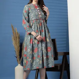 Ramas Women Floral Printed Sequinned Kurta-image-38