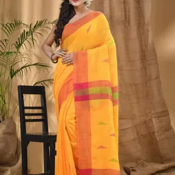 DESH BIDESH Woven Design Pure Cotton Taant Saree-image-95