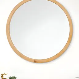 Home Centre Brown Round Shape Wall Mirror-picture-26