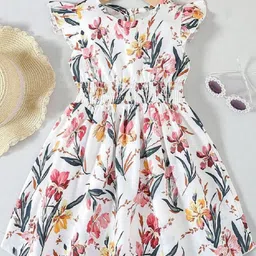 YK Floral Print Fit & Flare Dress-picture-46