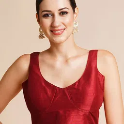 RATAN V Neck Sleeveless Saree Blouse-45