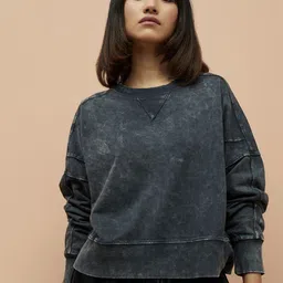 Ginger by Lifestyle Women Solid Pure Cotton Sweatshirt-image-83