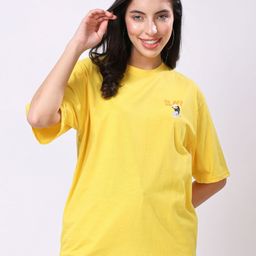 TQH Graphic Printed Round Neck Drop-Shoulder Sleeves Oversized T-shirt-image-28