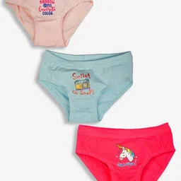 Bodycare Kids Girls Panties Solid Assorted Pack Of 3 - KGA1153-PK001-22