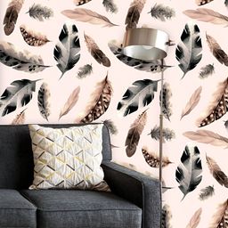 ArtzFolio Peach- Coloured & Grey Printed UV Resistant Wallpaper-image-83