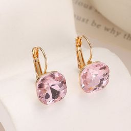 SALTY Valentines Day Vibrant Stone Chic Contemporary Studs Earrings-30