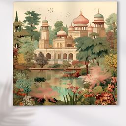 Myntra Elegant Homes Green & Red Single Piece Canvas Floral and Botanical Wall Paintings-image-14