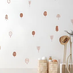 INDIAN ROYALS Brown oho Woodland Trees Printed Self-Adhesive & Durable Wall Sticker-picture-22