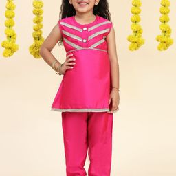 Cutiekins Boys Printed Regular Gotta Patti Kurta with Palazzos-picture-13