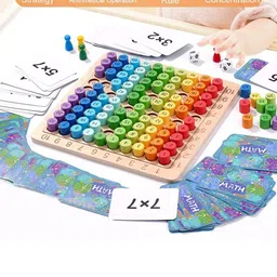 CHOCOZONE Kids Board Game with Flash Cards & Table Learning Toy image 3