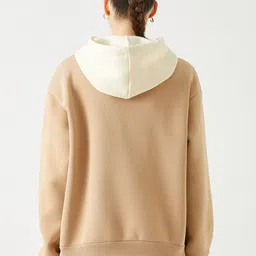 Koton Typography Printed Hooded Pullover image 2